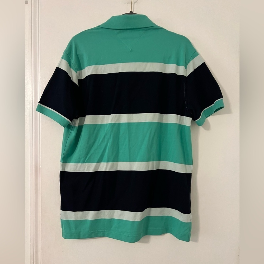 NWT Tommy Hilfiger Men's Striped Polo Shirt size L (M115) - Picture 5 of 7
